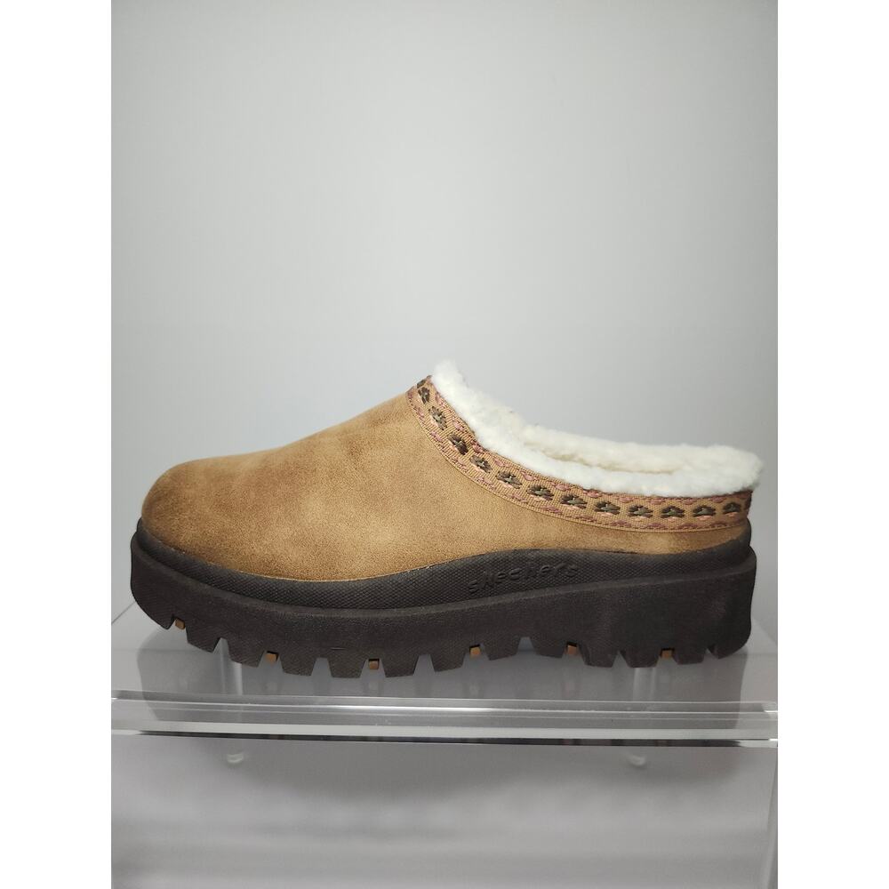 Skechers Women's Platform Mule Clogs Slippers Tan Brown Sz 8.5 NWT Memory Foam - Picture 3 of 16